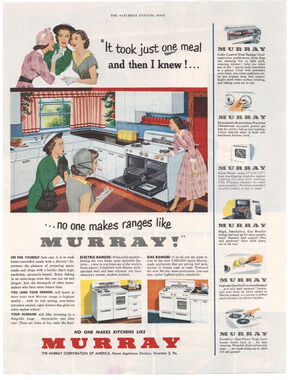 Vintage Original Murray Appliances Magazine Advertisement 1952 Mid Century